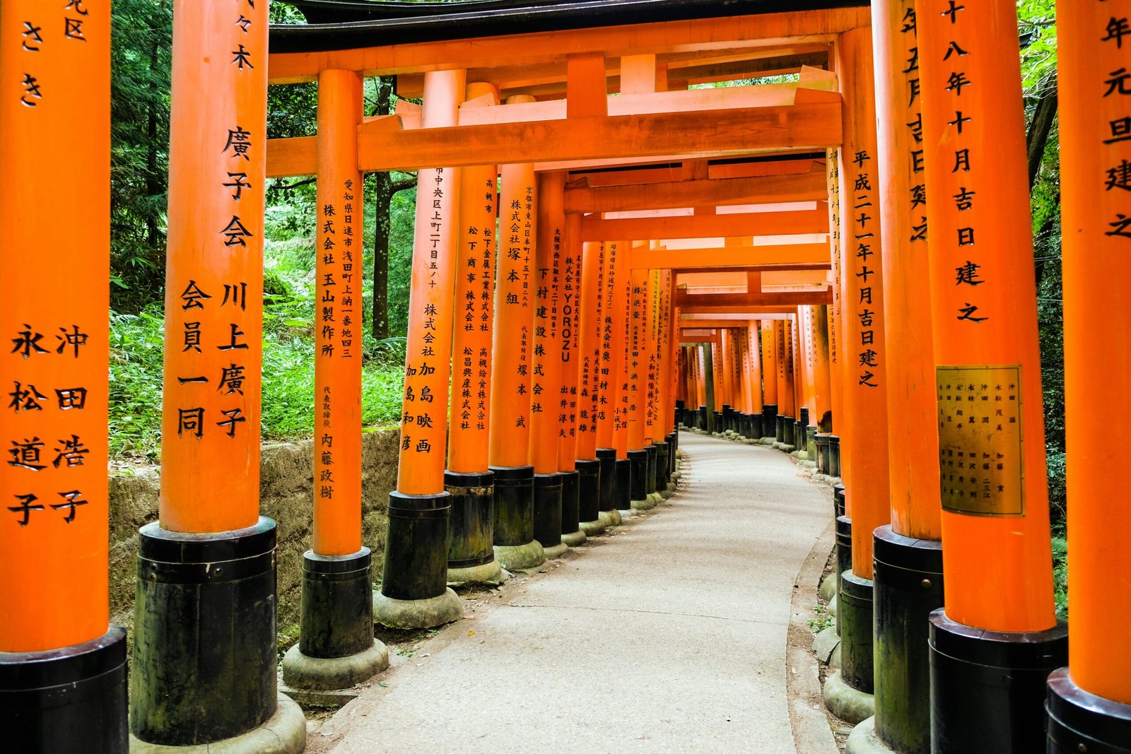 orange pillars